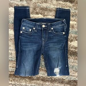 True Religion distressed skinny jeans size 27